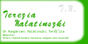 terezia malatinszki business card